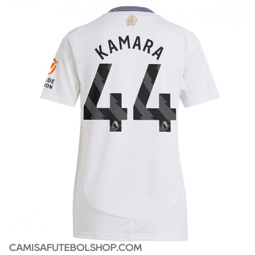 Camisa de time de futebol Aston Villa Boubacar Kamara #44 Replicas 2º Equipamento Feminina 2024-25 Manga Curta